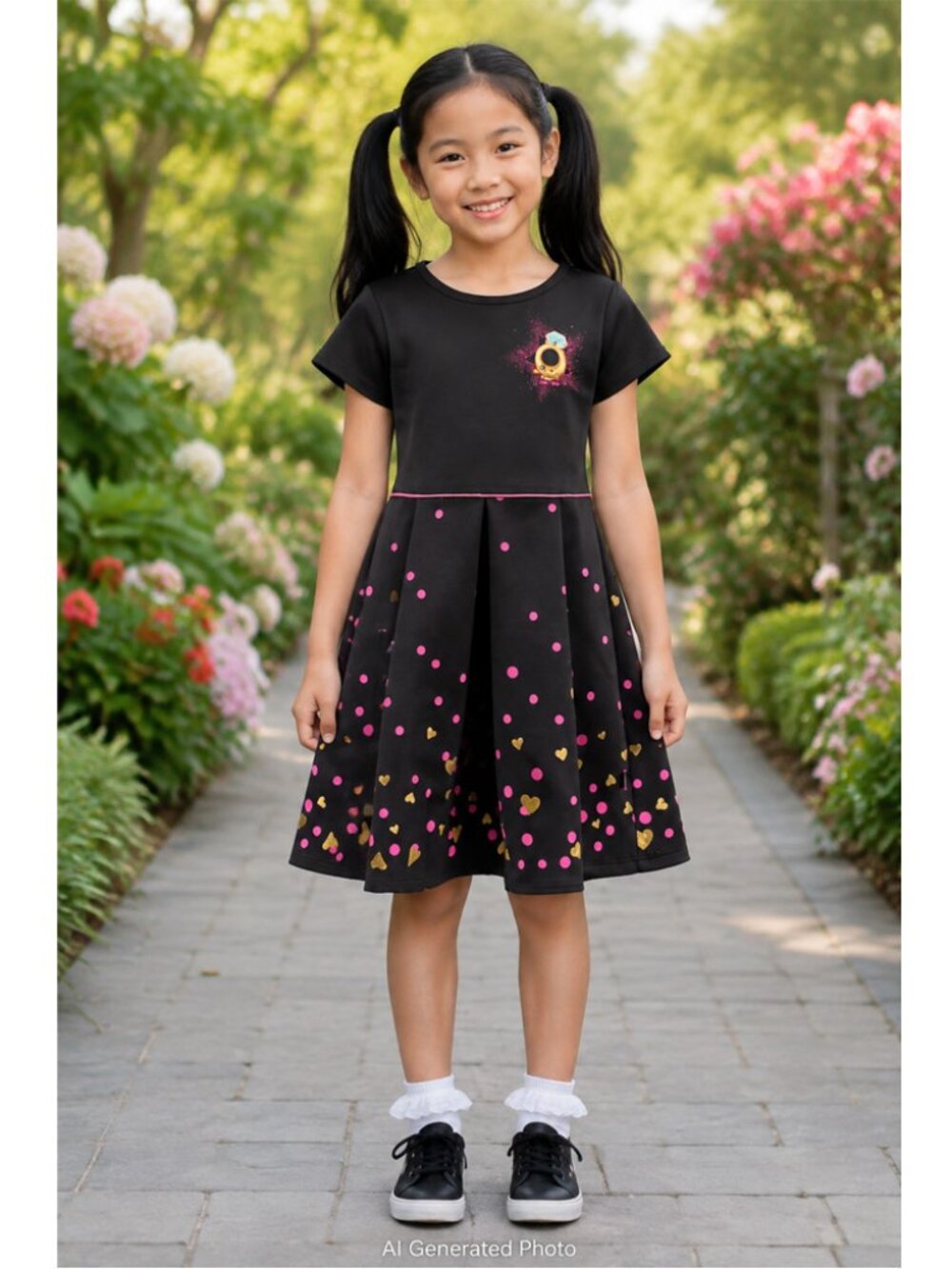 Shopkins Black Dress Size Small 6-6X